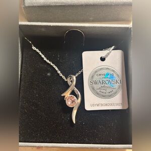 Nic & Syd Necklace with Pink Swarovski Crystal